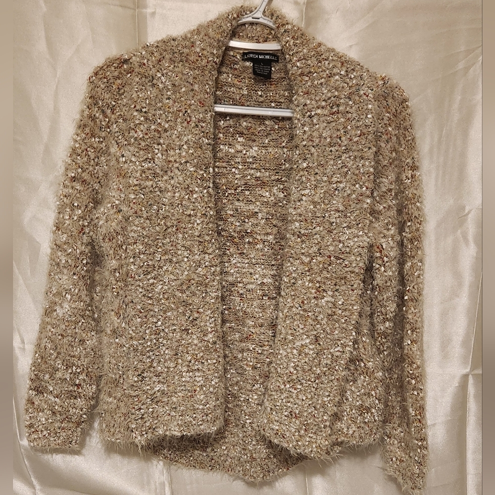 LAUREN MICHELLE campaign with multi color flecks Cardigan size L